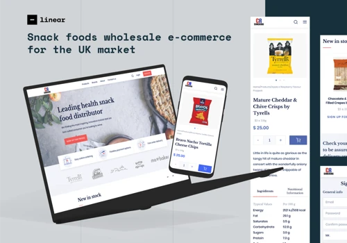 Snack foods wholesale e-commerce for the UK market