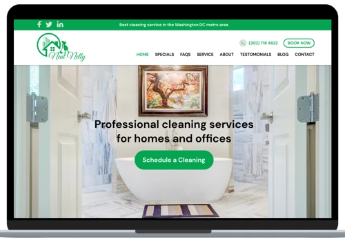 Neat Nelly Cleaning Services Website Redesign