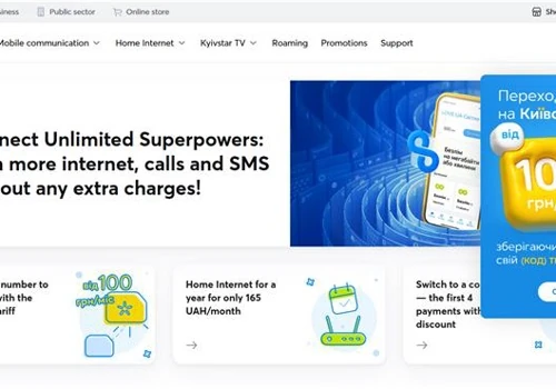 Telecom provider website