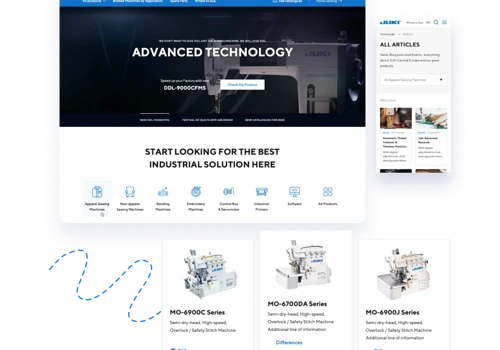 Juki's corporate and product website