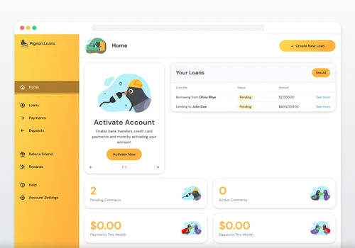 Pigeon Loans Website & App Redesign