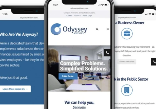 Odyssey Advisors website design (fully responsive)