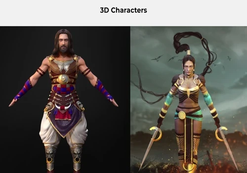 3D Characters : Sargon and Hilda