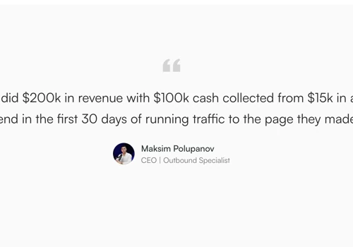 Outbound Specialist — $200K Revenue in 30 Days