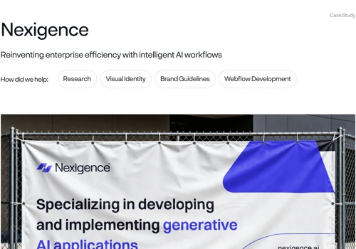 Brand & Product Experience for AI Solutions Firm
