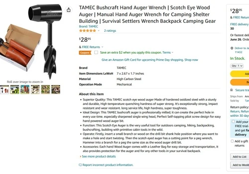 Tamec Hand Auger Amazon Product launch