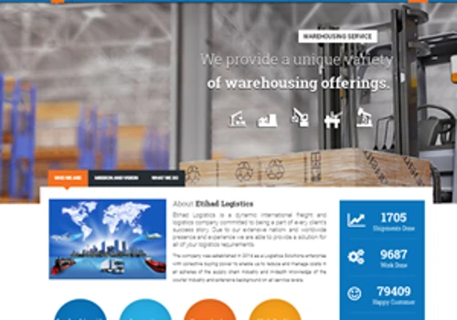 Website development for etihad logistics