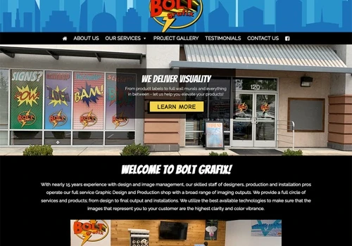Bolt Grafix Website Design