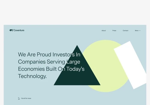 CoVenture Visual Identity, Website, UX/UI Design