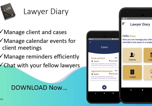 Lawyer diary from Vibeosys Software