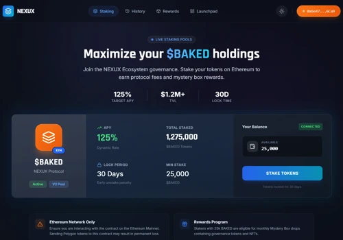 Staking, Mystery Box & ICO Launchpad