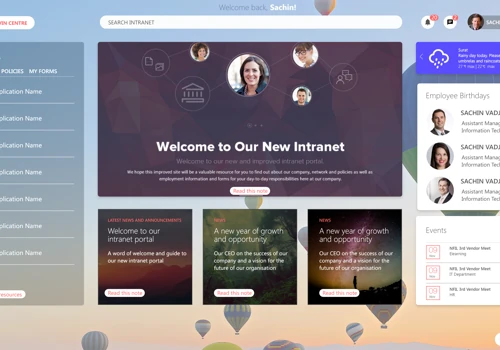 DGTL Intranet is a tool that helps a company manage its data, applications, and information easily.