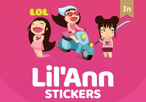«Lil'Ann» stickers pack. Facebook messenger