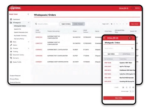 Equipment Dealer Portal