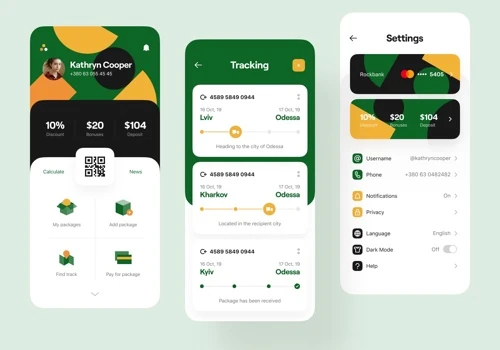 Parcel delivery mobile app