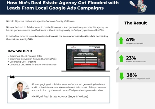 Real Estate Advisor Gets More Direct Leads