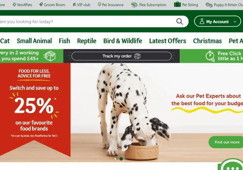 Pets At Home's Website Design