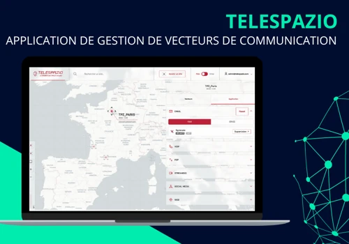 TELESPAZIO : Application gestion vecteurs de comm.