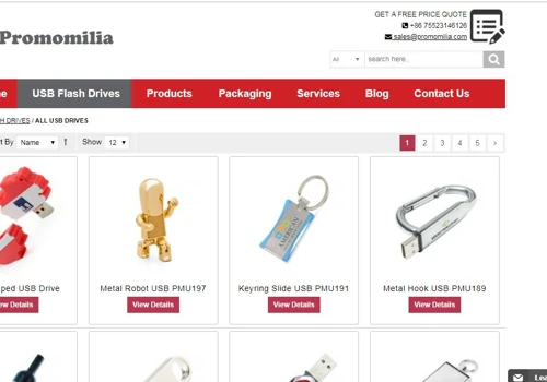 eCommerce site for Custom USB Flash Drives