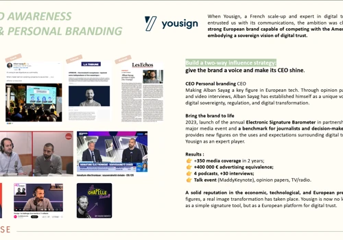 PR and Personal Branding for Yousign