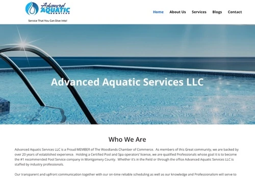 Website for Advanced Aquatic Service