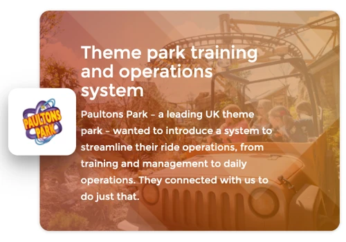 Theme park training and operations system