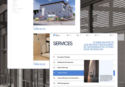 Website for an architectural agency.