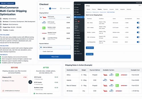WooCommerce Multi-Carrier Shipping Optimization