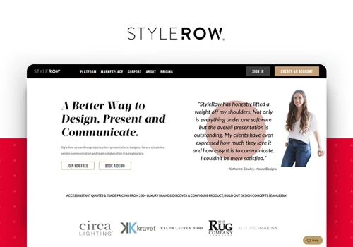 Stylerow - luxury interior design marketplace