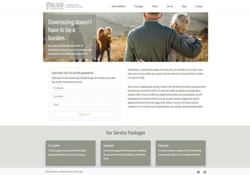Alivio Solution Website