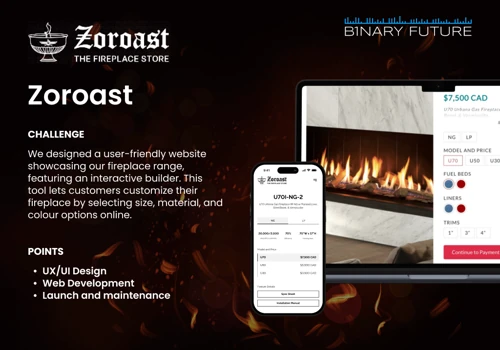 Zoroast Shopify webshop