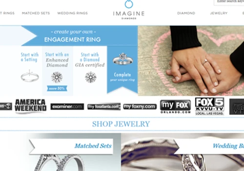 Imagine Diamonds eCommerce website Developed on Magento EE