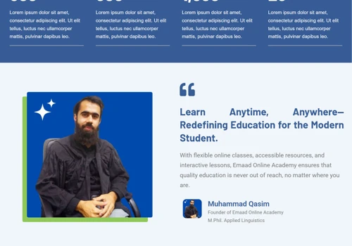 Designed elearning Website