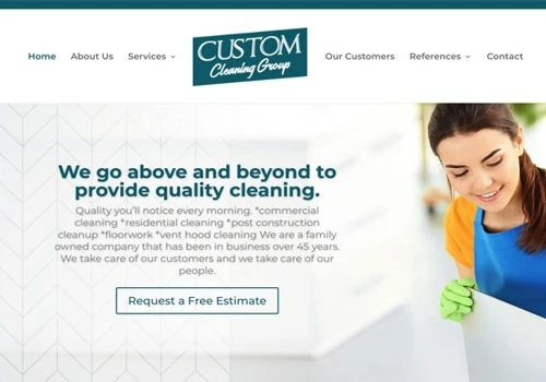 Website Design for Custom Cleaning Group