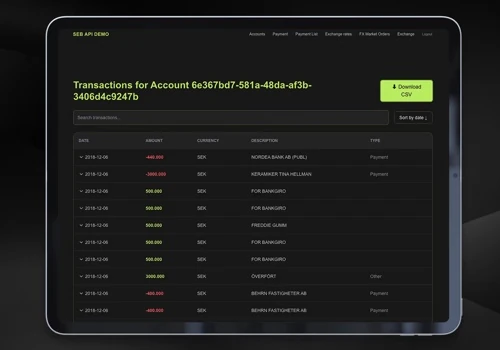 Open Banking API integrations