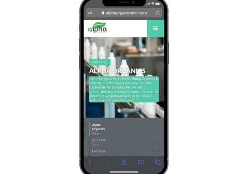 Alpha Organics Inc. Website