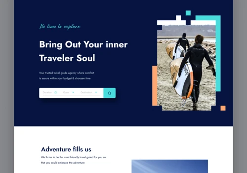 Travel website design