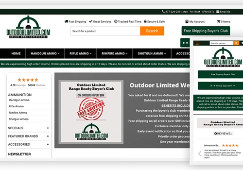 Out Door Limited BigCommerce Store Customization