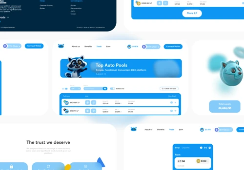 UI/UX design and branding for DEX platform