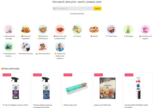 Kiwiscan - Compare supermarkets prices in Latvia