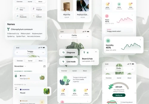 Mobile App UX & UI for Plant Products Startup