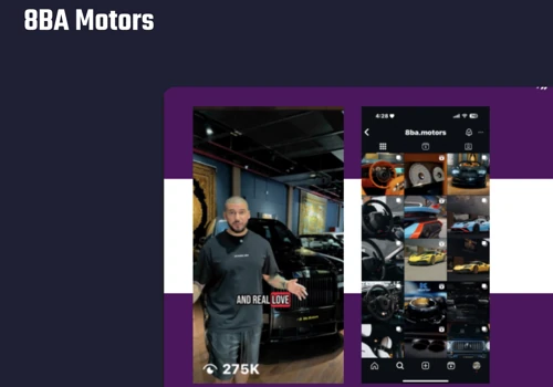 8BA Motors social media services