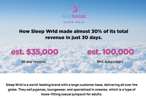 $35,000 per month through SMS for ecom brand