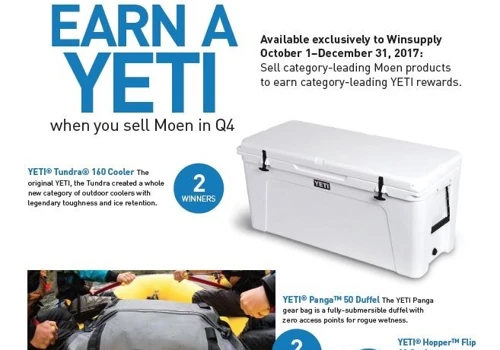 Moen Earn A YETI Sales Contest