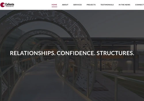 Caliente Construction Website