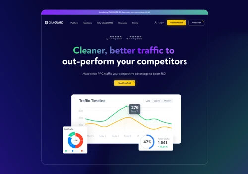Website Design for SaaS Click Fraud Company