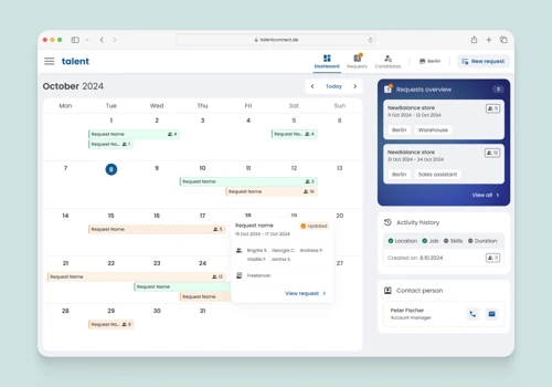 Scheduling & hiring web app - Redesign