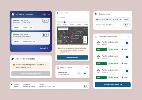 Sheduling & hiring web app - Design System