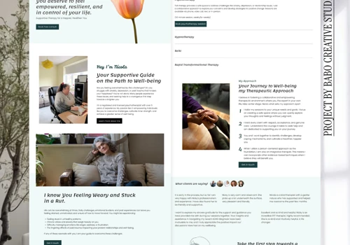 Therapy business website design and build
