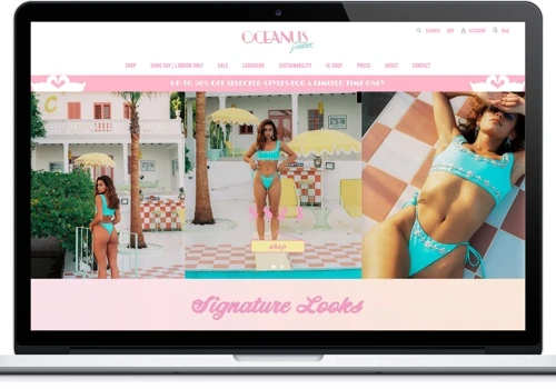 Oceanus Swim Wear Shopify Web design & development